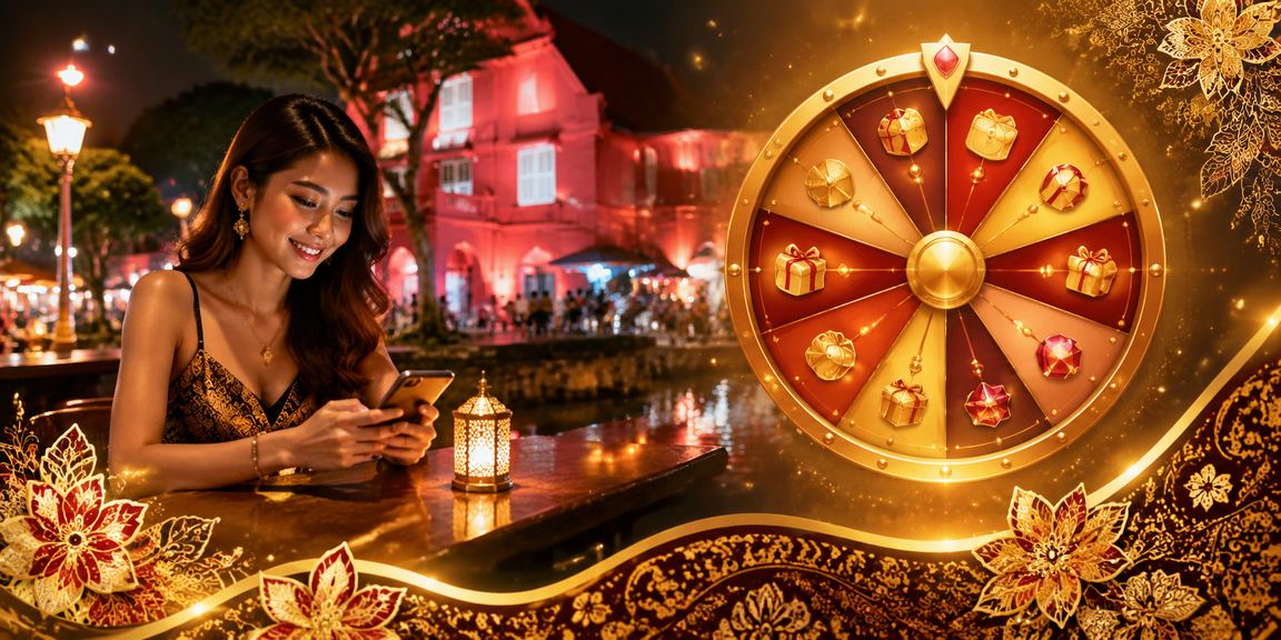Suasana cabutan bertuah bermotif batik di Melaka menggambarkan kemeriahan platform hiburan tempatan Malaysia