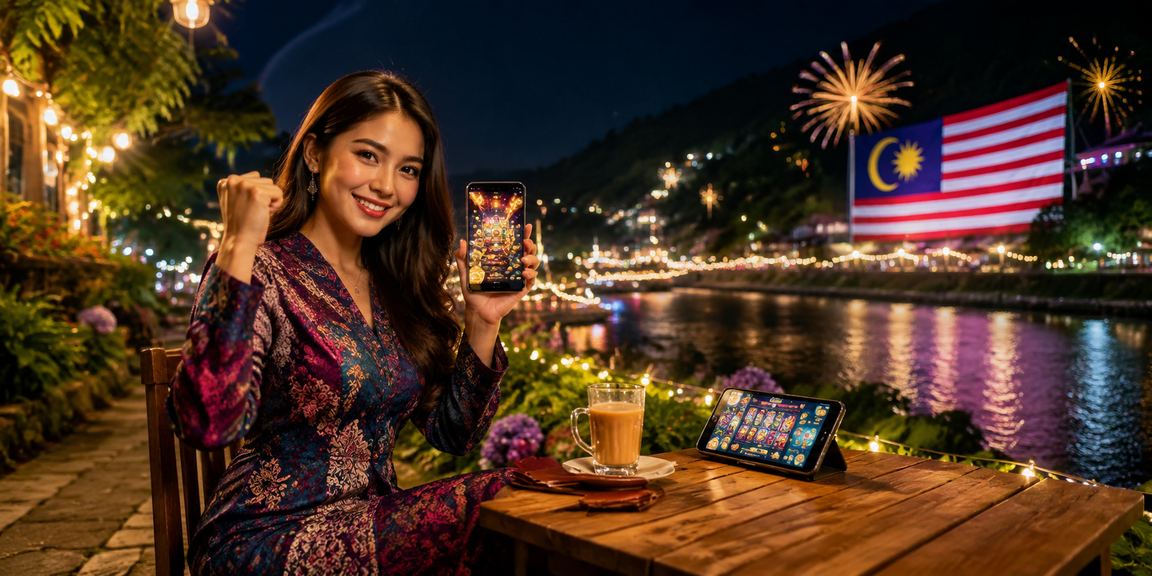 Proses deposit dalam talian bergaya batik Malaysia menggambarkan keselamatan transaksi kewangan platform